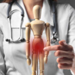 Schrittschmerzkonzept, gesundheitliche Probleme und Störungen im Lendenbereich.